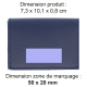 Porte-cartes avec dimensions et zone de marquage. Porte-cartes avec dimensions et zone de marquage.