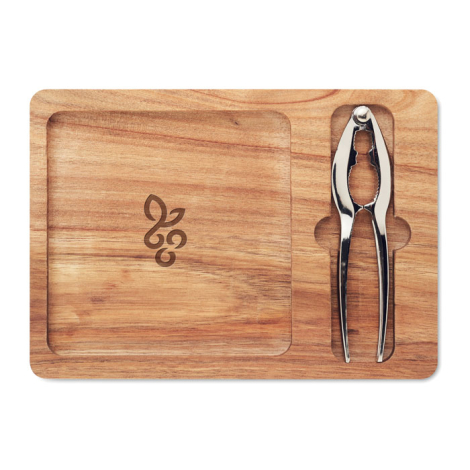 Ensemble plateau et casse-noix à personnaliser Nutplate