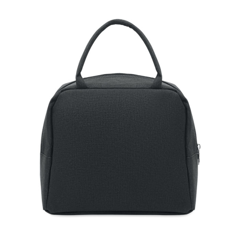 Vue de face du sac noir du kit d’urgence, avec deux poignées et une fermeture zippée.