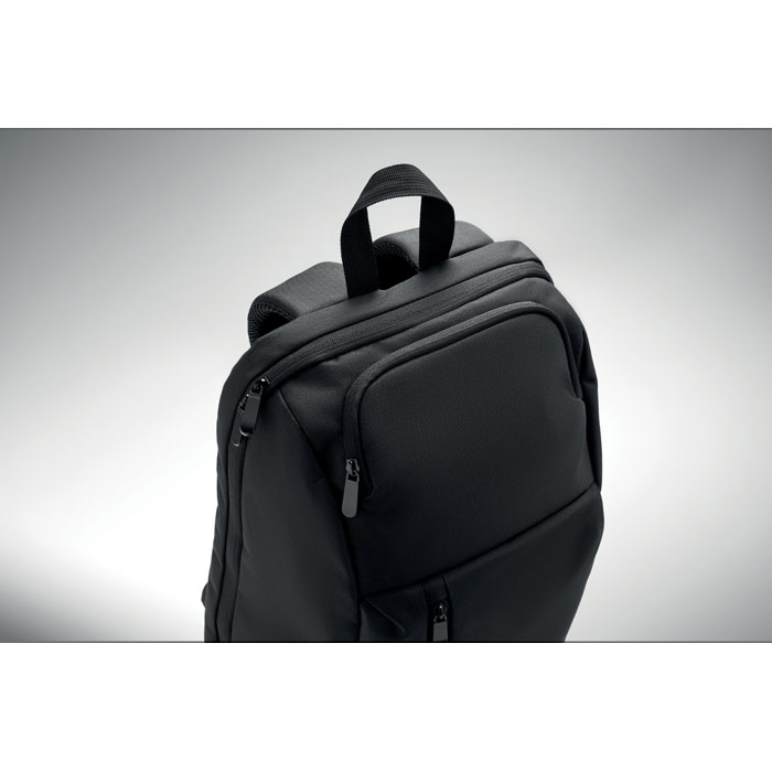 Sac à dos recyclé à personnaliser pour écran 15" Doha Noir