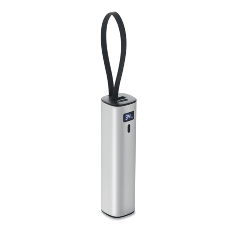 Powerbank promotionnelle 5000 mAh en aluminium recyclé Powertube