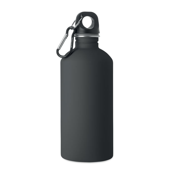 Bouteille 500 ml en acier recyclé personnalisée Remid Moss Noir