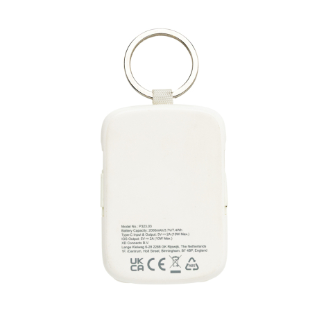 Batterie externe recyclée 2000 mAh personnalisée Nexo