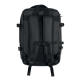 Vue arrière du sac à dos noir avec ses deux bretelles rembourrées réglables, son dos en maille et une sangle de poitrine à boucl Vue arrière du sac à dos noir avec ses deux bretelles rembourrées réglables, son dos en maille et une sangle de poitrine à boucl