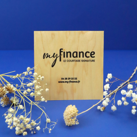 Carte promotionnelle bois carré Mini carte bois carrée