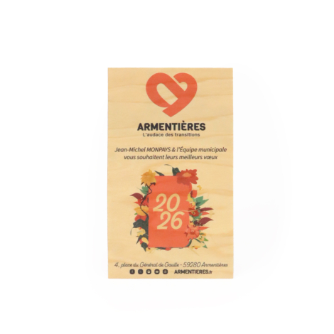 Carte promotionnelle en bois 127 mm Carte bois longue