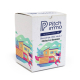 Boîte rectangulaire en papier ensemencé personnalisée avec le logo Pitch Immo, un message de bienvenue et des illustrations colo Boîte rectangulaire en papier ensemencé personnalisée avec le logo Pitch Immo, un message de bienvenue et des illustrations colo