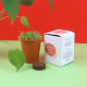 Kit de plantation publicitaire avec boîte cubique en papier ensemencé personnalisée, pot de culture marron contenant de jeunes p