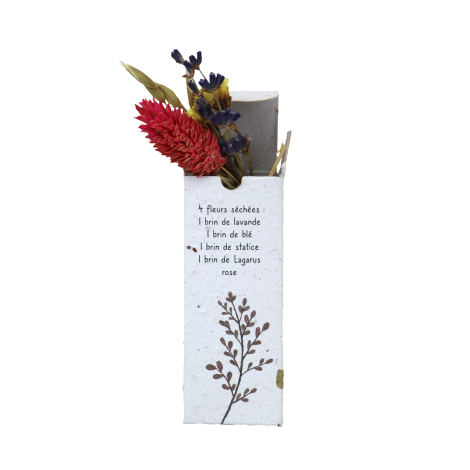 Cadeau promotionnel Fleurs séchées en boite ensemencée