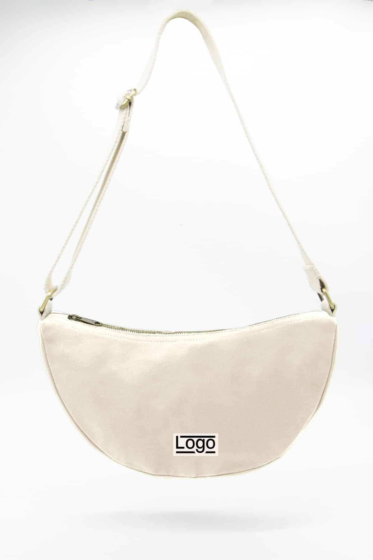 Sac bandoulière promotionnel demi lune Ines Ecru