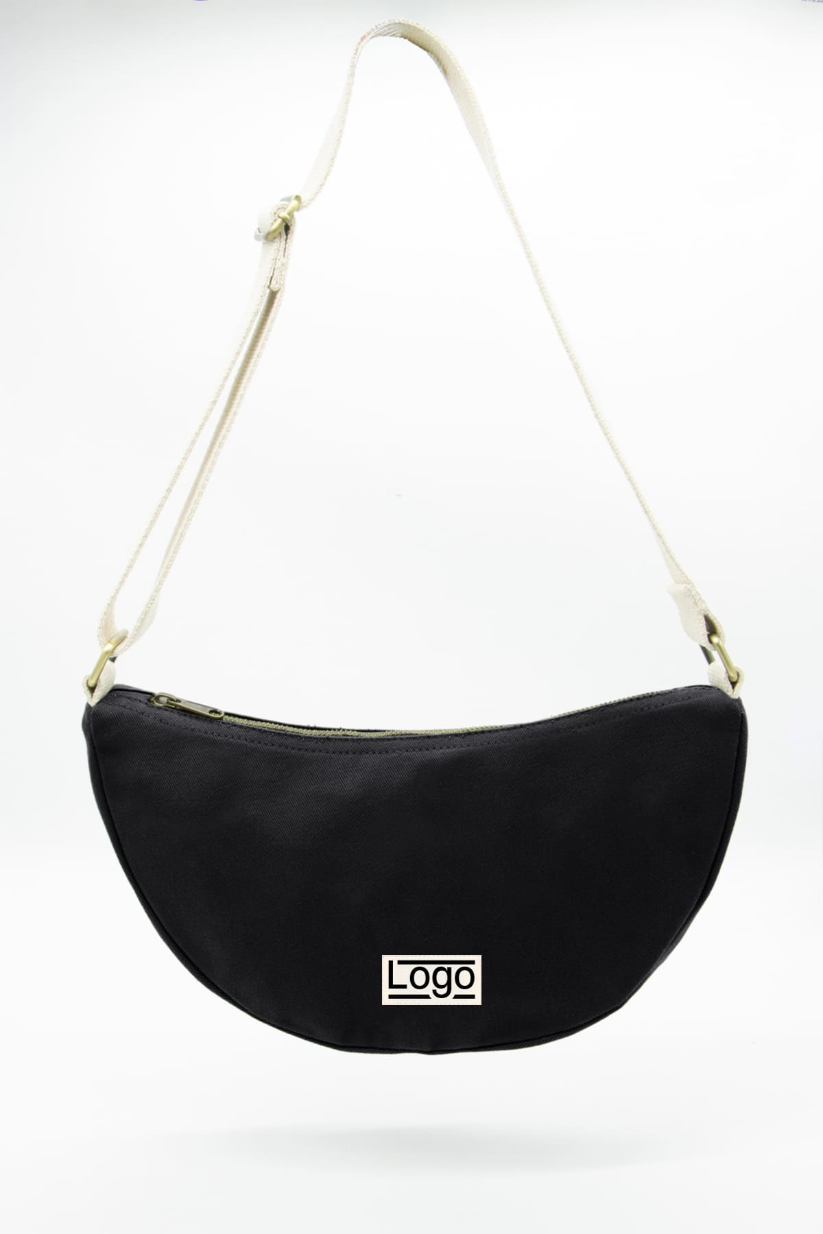 Sac bandoulière promotionnel demi lune Ines Noir