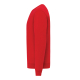 Sweat rouge vif présenté de profil, avec une coupe droite, une manche longue et une emmanchure arrondie. Les finitions en bord-c Sweat rouge vif présenté de profil, avec une coupe droite, une manche longue et une emmanchure arrondie. Les finitions en bord-c
