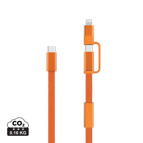 Câble de recharge personnalisable 2-en-1 recyclé Arc