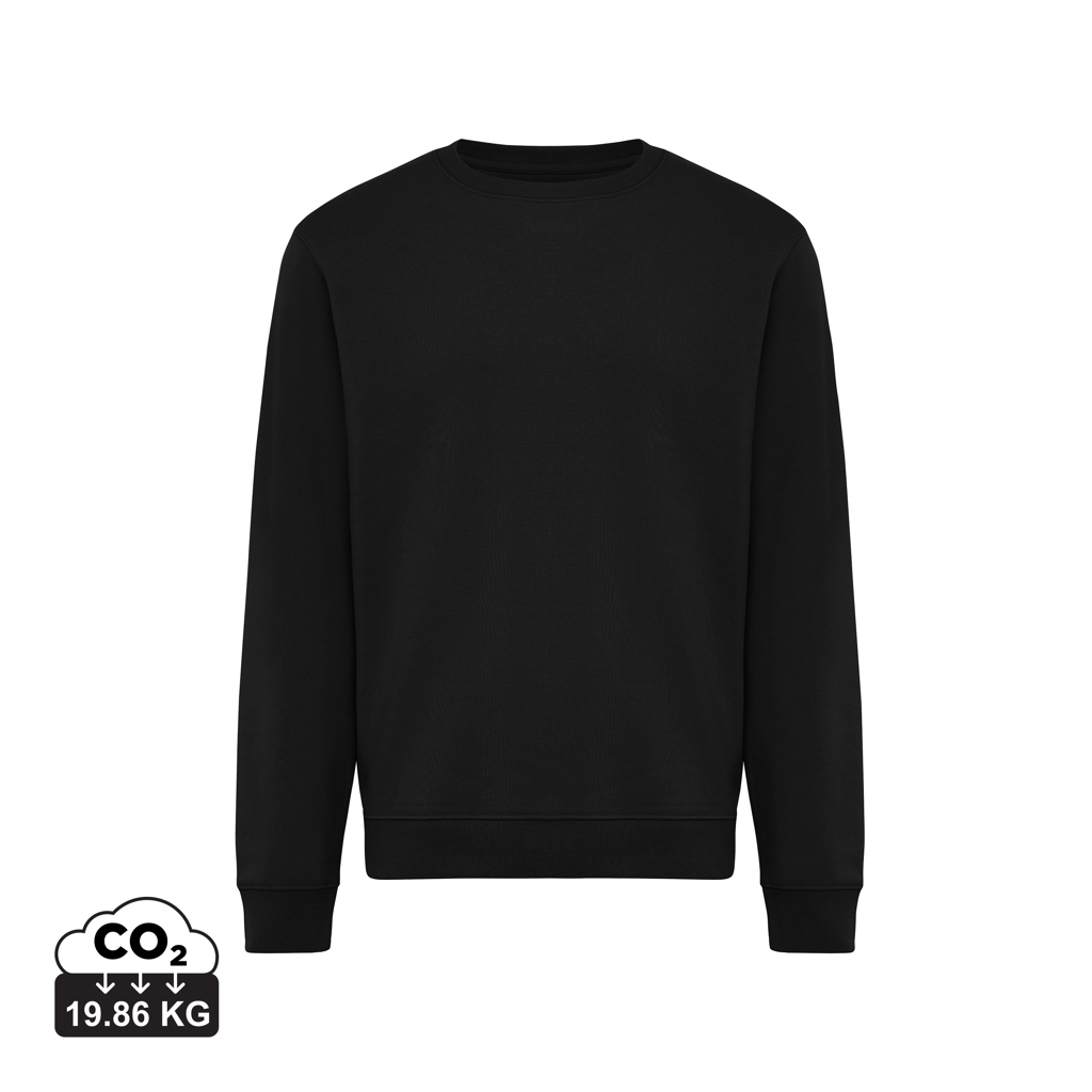 Sweat personnalisable mixte en coton bio et recyclé Torla Noir