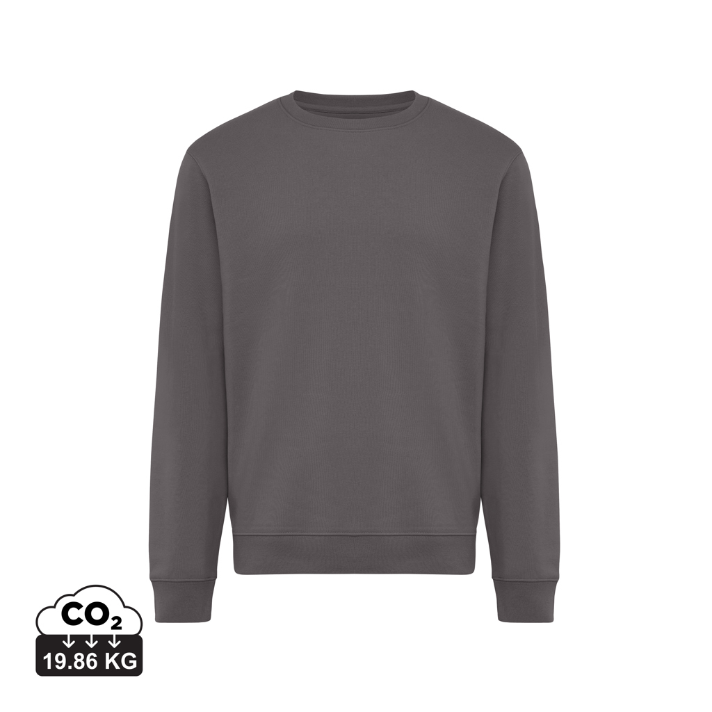 Sweat personnalisable mixte en coton bio et recyclé Torla anthracite
