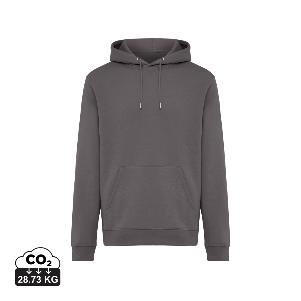 Sweat à capuche promotionnel mixte en coton bio Joshua anthracite