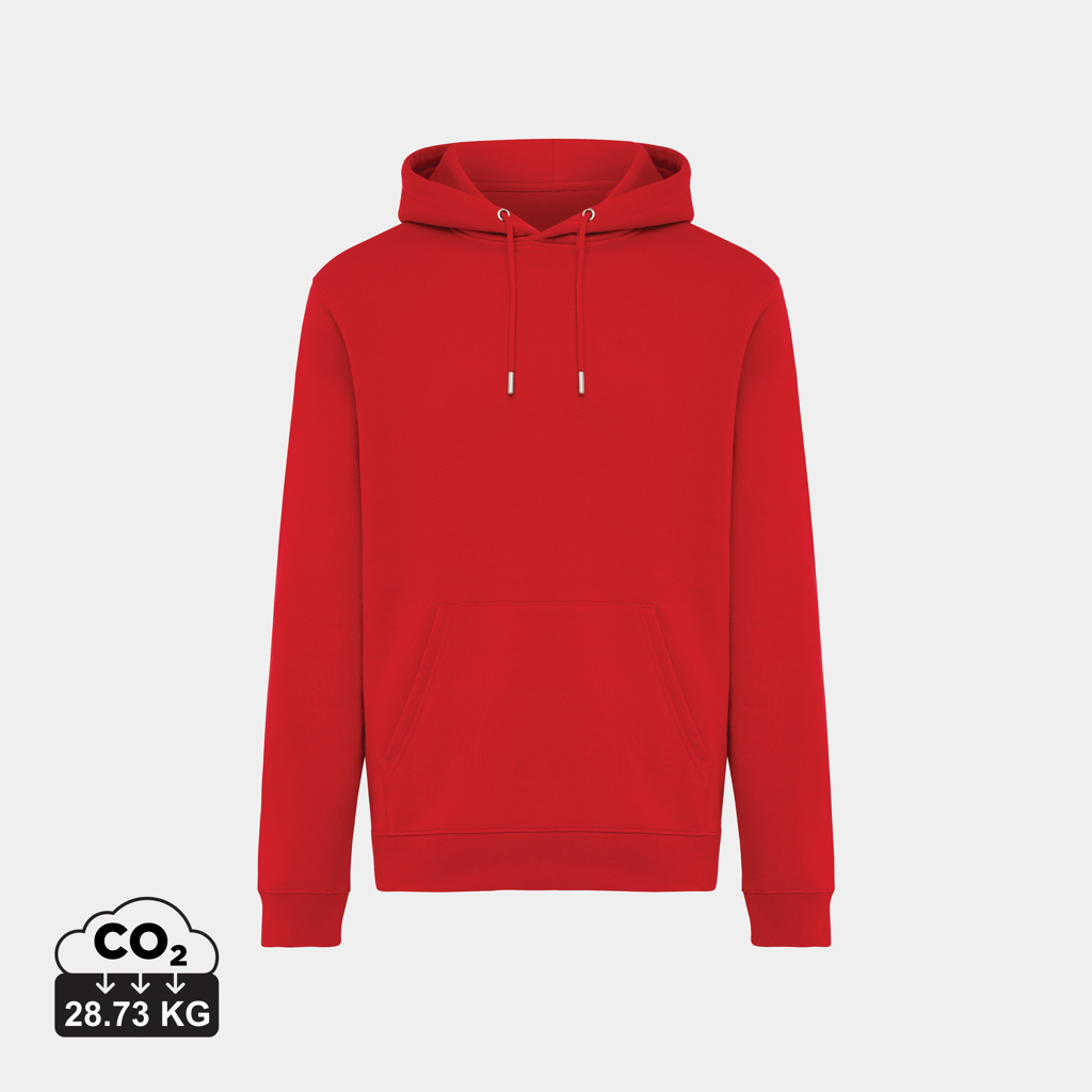 Sweat à capuche promotionnel mixte en coton bio Joshua Rouge