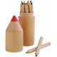 Set publicitaire de 12 crayons de couleur - Etui en bois