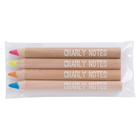 Crayon bois publicitaire Fluo Prestige - 17,6 cm