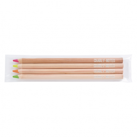 4 surligneurs fluo prestige naturel - 8,7 cm ou 17,6 cm