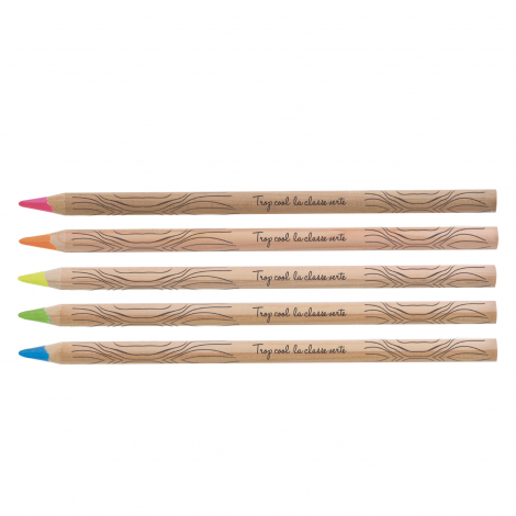 Crayon bois publicitaire Fluo Prestige - 8,7 cm ou 17,6 cm