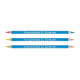 Crayon surligneur fluo individuel bi-coul - 17,6 cm