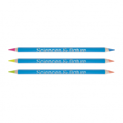Crayon surligneur fluo individuel bi-coul - 17,6 cm