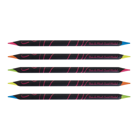 Crayon surligneur fluo individuel bi-coul - 17,6 cm