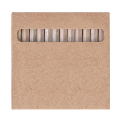 Etui carton de 12 crayons de couleur - 8,7 cm