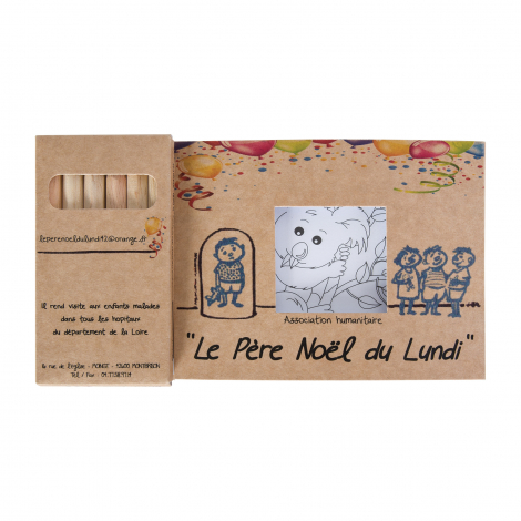 Kits de coloriage de 6 crayons de couleur hexagonaux - 8,7 cm