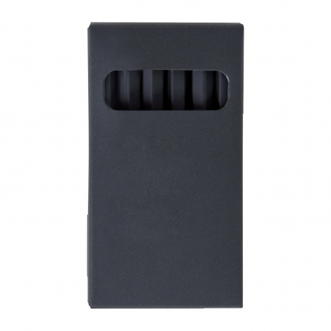Etui carton noir de 4 - 6 - 12 crayons de couleurs black - 8.7 cm