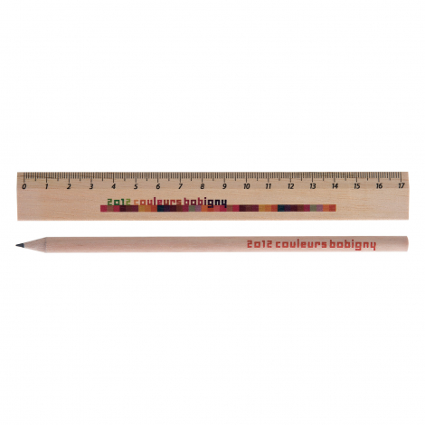 Kit Eco règle avec crayon de papier - 17,6 cm