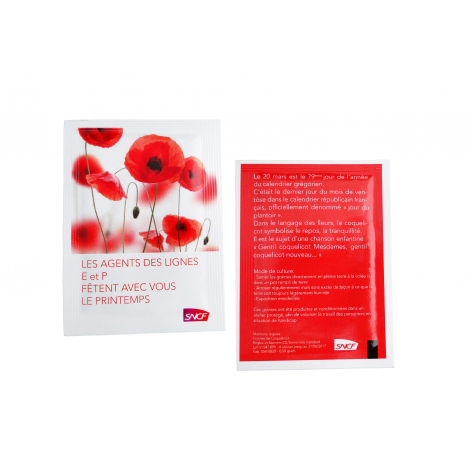 Sachet de graines publicitaire 60 x 80 mm