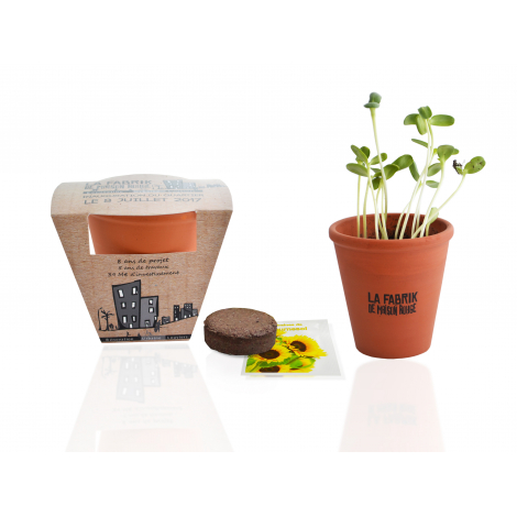 Kit de plantation publicitaire pot en terre