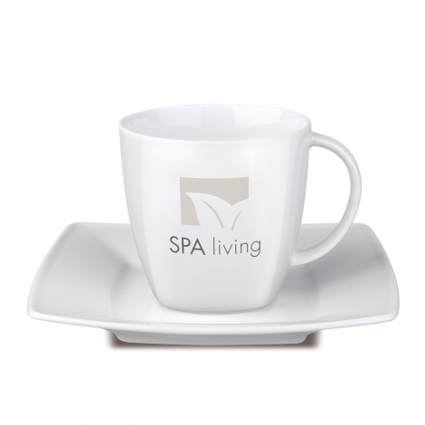 Café set avec tasse et soucoupe publicitaire 200 ml - Maxim