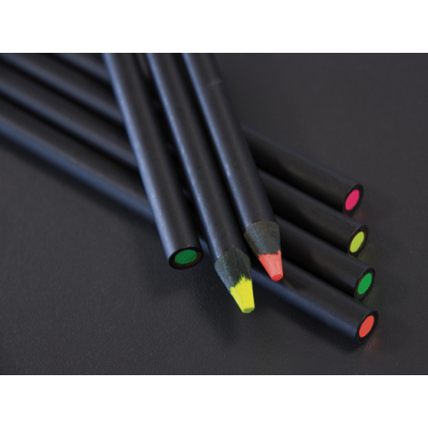 Crayon bois Fluo prestige black - 17,6 cm