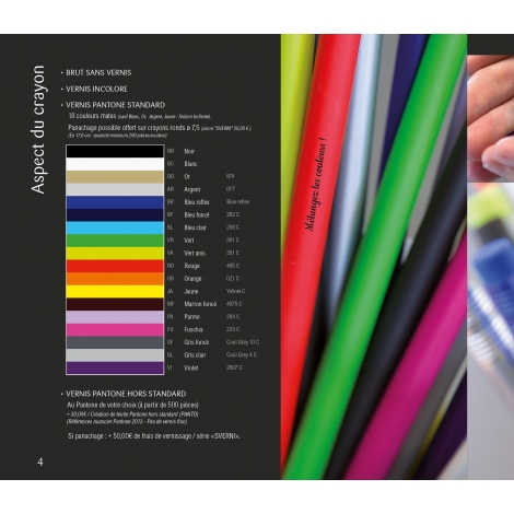 Crayon surligneur fluo individuel bi-coul Vernis pantone- 17,6 cm