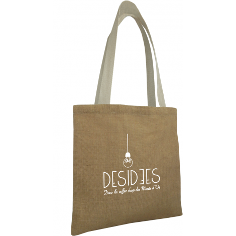 Sac publicitaire en jute sans soufflet - MADRAS