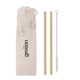 Set 2 de pailles personnalisables en bambou - NATURAL STRAW