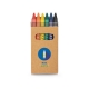 Boite publicitaire de 6 crayons en cire