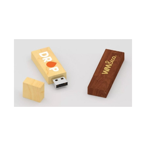 Clé USB en bois publicitaire - Tock