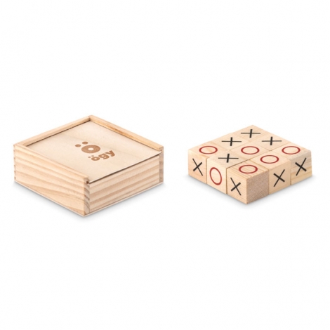 Jeu de morpion en bois publicitaire - Tic Tac Toe