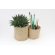 Set pots en jute personnalisés