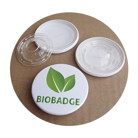 Badge publicitaire biodégradable