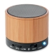 Mini enceinte bambou publicitaire 3W - Round Bamboo