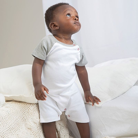 Combishort bébé publicitaire baseball coton bio 200g