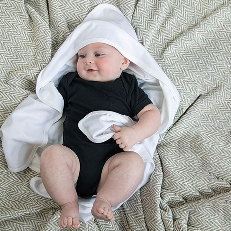 Peignoir bébé publicitaire avec capuche coton bio 200g