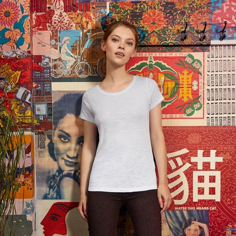 T-shirt femme publicitaire coton bio 120g - Inspire