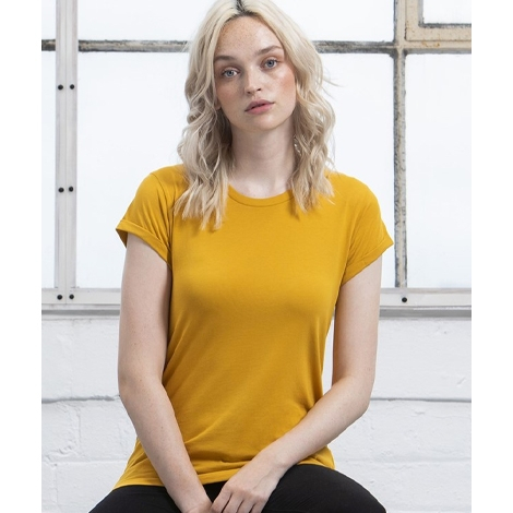 T-shirt bio publicitaire pour femme 150g - Roll Sleeve