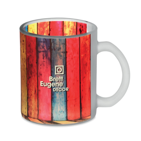 Mug publicitaire en verre dépoli SUBLIMATT Mug publicitaire en verre dépoli SUBLIMATT